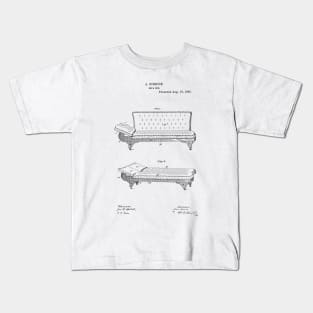 Sofa bed Vintage Patent Hand Drawing Kids T-Shirt